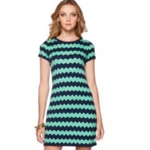 Lilly Pulitzer Green & Navy Santana Sweater Shift